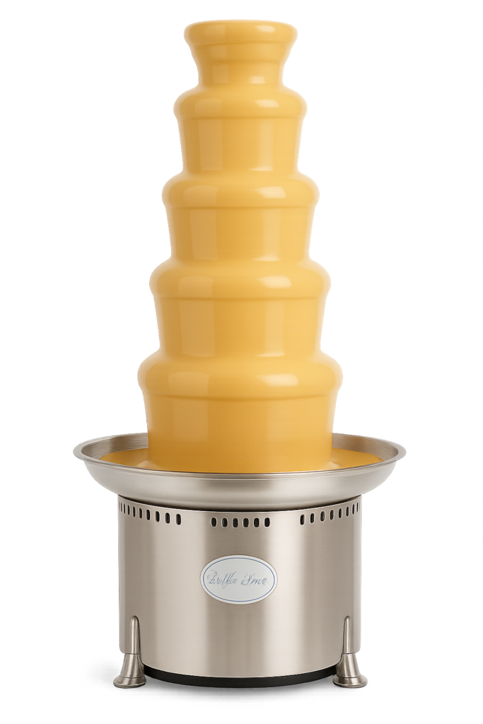 Chocoladefontein met ruby roze chocolade smaak