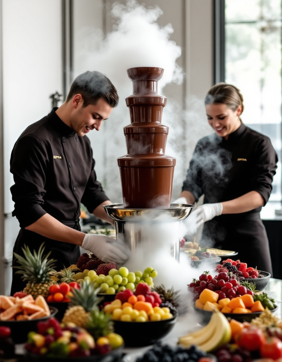 Chocoladefontein met Belgische chocolade